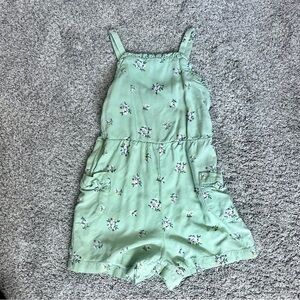 NWOT 3T Cat & Jack Dusty Green Floral Romper